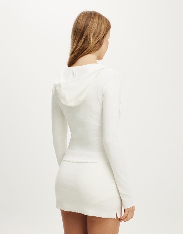 Cotton On Body - Dreamy Soft Pointelle Hooded Cardi