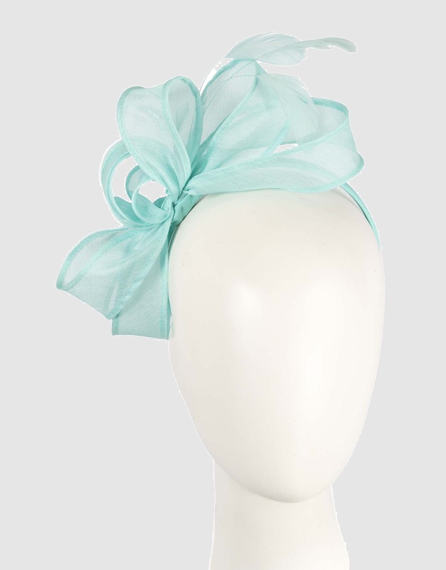 Max Alexander - Organza Blue Racing Fascinator
