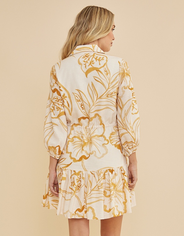 Amelius - Rosemallow Collared Mini Dress
