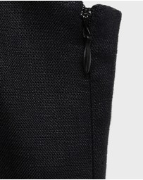 M.N.G - Nickie Bow Linen-Blend Dress