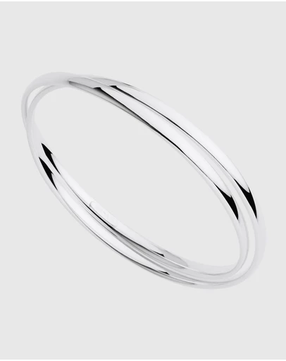 Najo - Duet Silver Bangle (65mm)