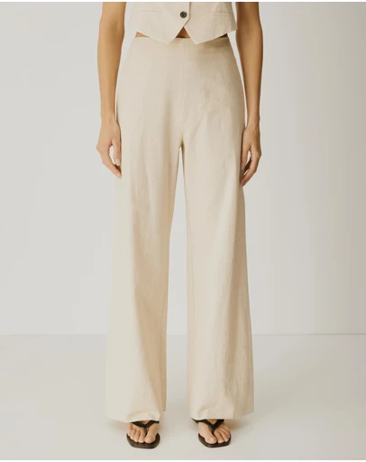 Atmos&Here - Nima Linen Blend Tailored Pants