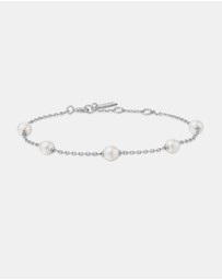 Ania Haie - Ania Haie Silver Pearl Station Bracelet