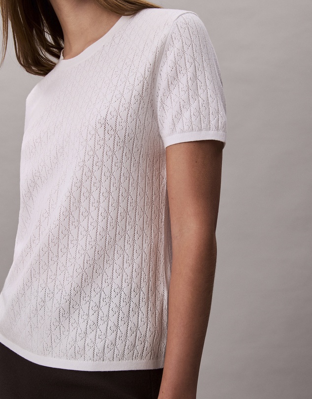 Calvin Klein - Pointelle Cap Sleeve Baby Tee