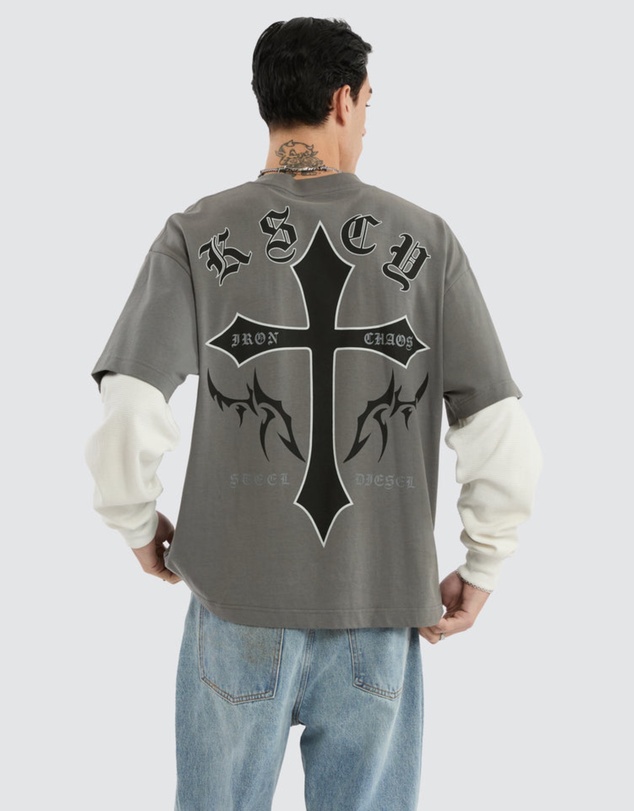 Kiss Chacey - Lithium Layered Waffle LS Tee
