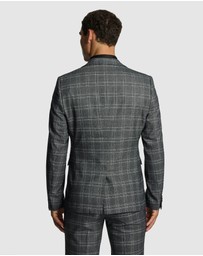 yd. - Cassius Slim Fit Check Suit Jacket
