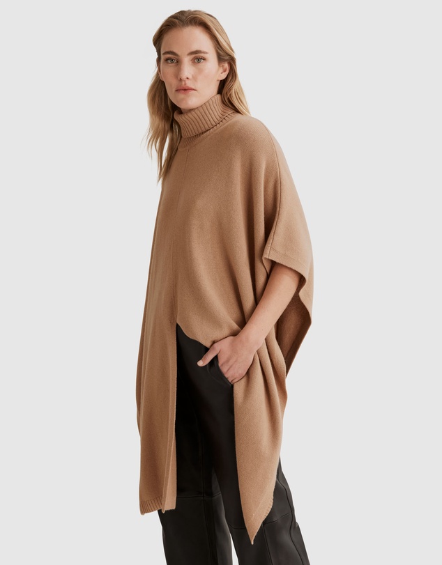Country Road - High Neck Poncho