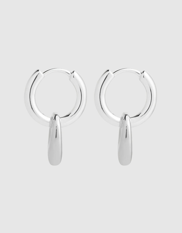 Najo - Petal Silver Huggie Earring