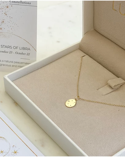 Luna Rae - Solid Gold - Stars of Libra Diamond Necklace