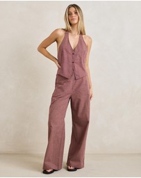 Rhythm - Lucy Check Halter Vest