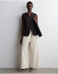 COS - Cropped Denim Wide-Leg Trousers