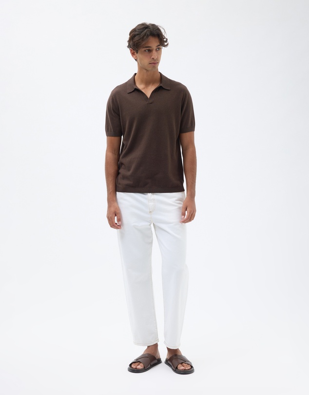 AERE - Cotton Cashmere Blend Relaxed Polo
