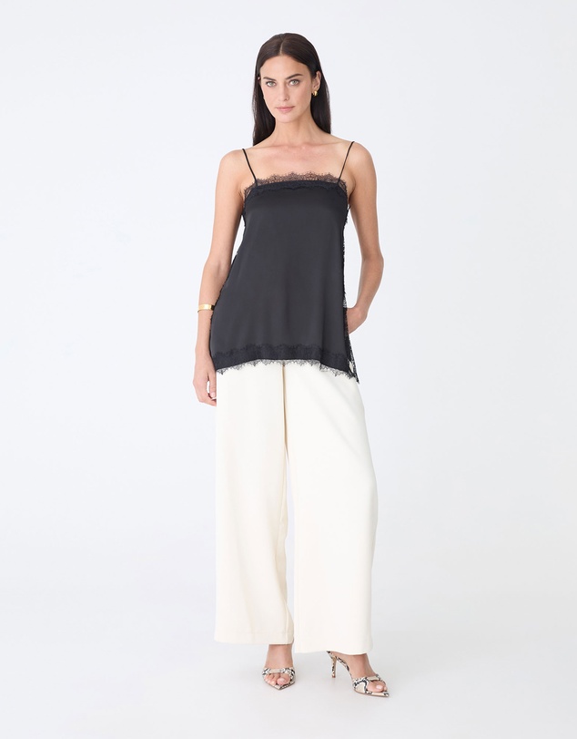 Forcast - Cleo Lace Trim Satin Camisole