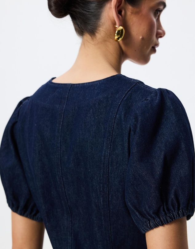 Tussah - Margot Chambray Puff Sleeve Blouse