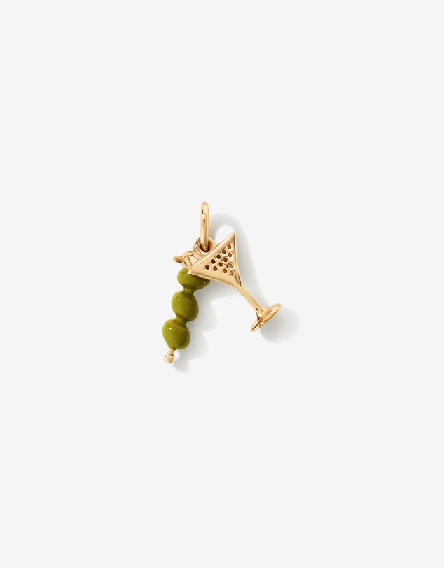 Michael Hill - Martini Cocktail Duo Pendant with Cubic Zirconia in 18kt Gold Vermeil