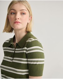 Oxford - Camille Knitted Polo Striped