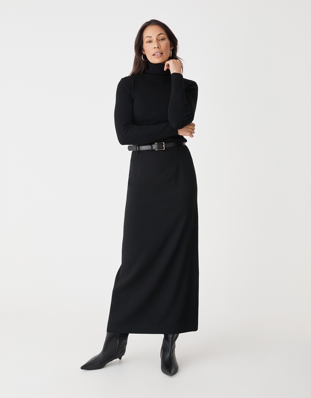 Forcast - Kaitlyn Crepe Column Skirt