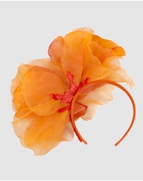 Fillies Collection - Large Orange Flower Fascinator Headband
