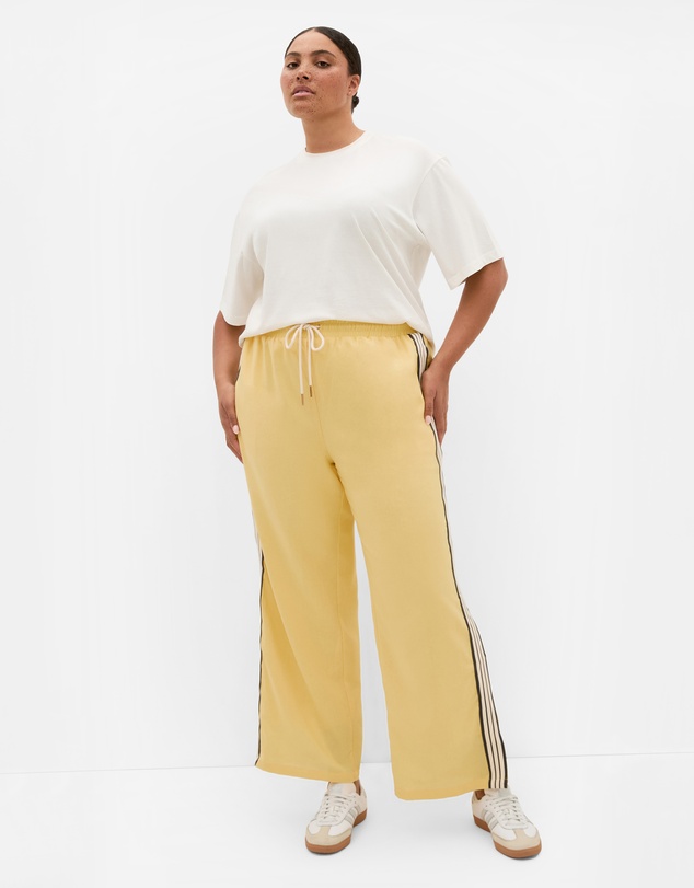 City Chic - Side Stripe Linen Blend Pant