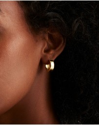 Najo - Stella Yellow Gold Huggie Earrings