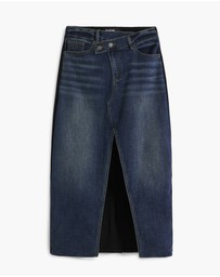 Desigual - Combined denim midi skirt
