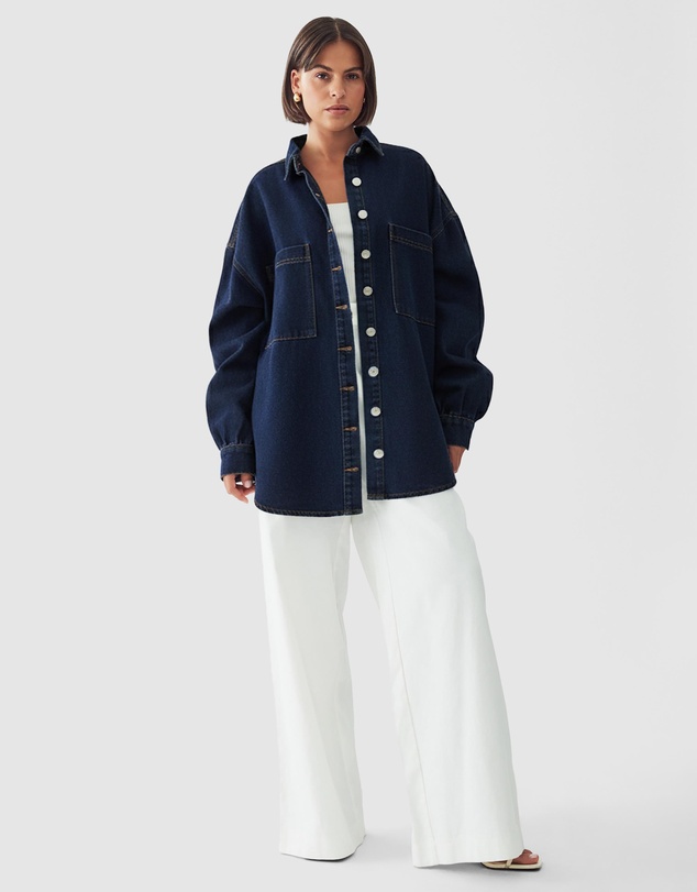 The Fated - Val Oversized Denim Shacket