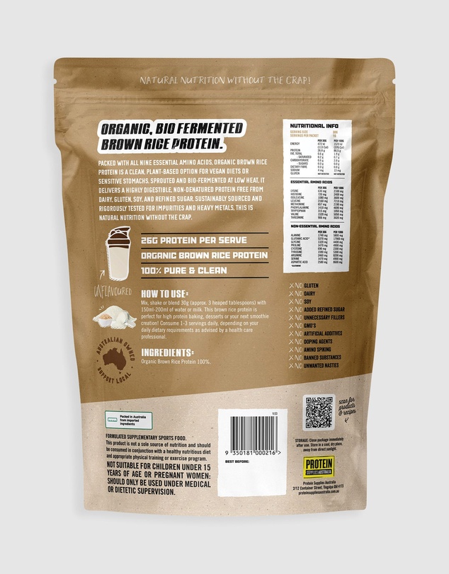 Protein Supplies Australia - Pure BioPro (Brown Rice Protein) - 500g