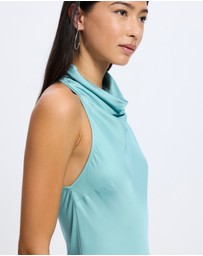 & Other Stories - Cowl-Neck Satin Midi Dress