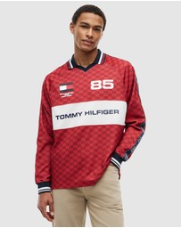 Tommy Hilfiger - Geometric Flag Print LS Rugby Shirt