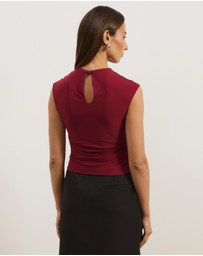 Atmos&Here - Leni Mesh Cap Sleeve Top