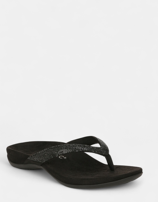 Vionic - Dillon Shine Toe Post Sandal - Black