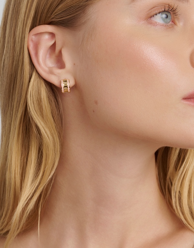 Ted Baker - ROLO: Classic Colour Enamel Roll Huggie Earrings