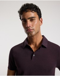 Calibre - Merino Wool Polo Currant