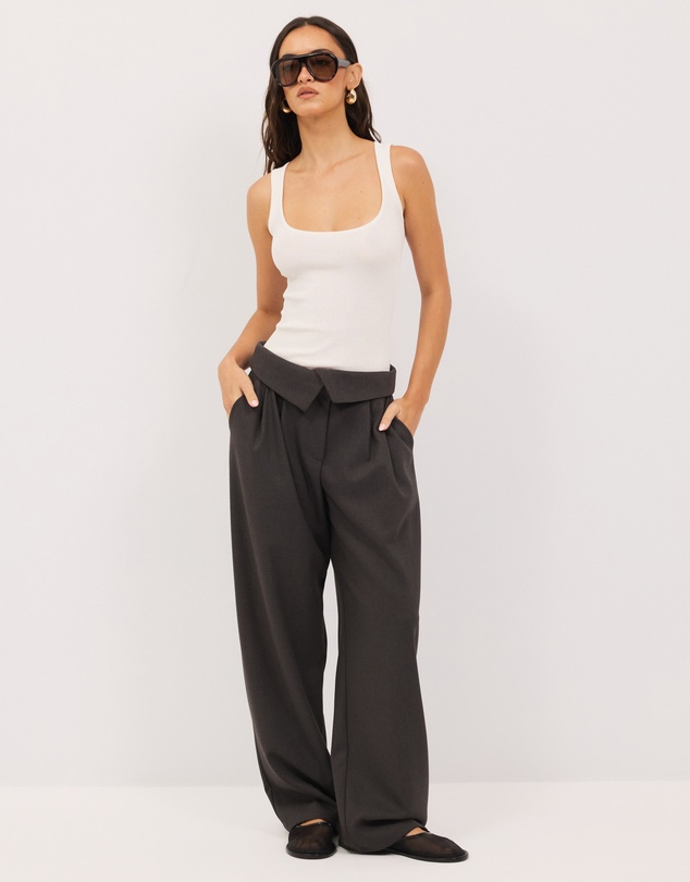 Calli - Tate Fold Over Waist Suit Pants