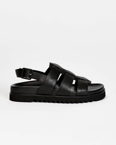 bul - Pandanus Sandal Black
