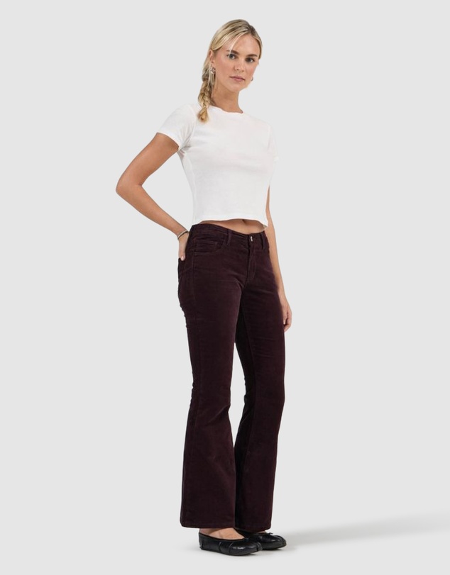 Rolla's - Downtown Flare Jean - Velvet Dark Cherry