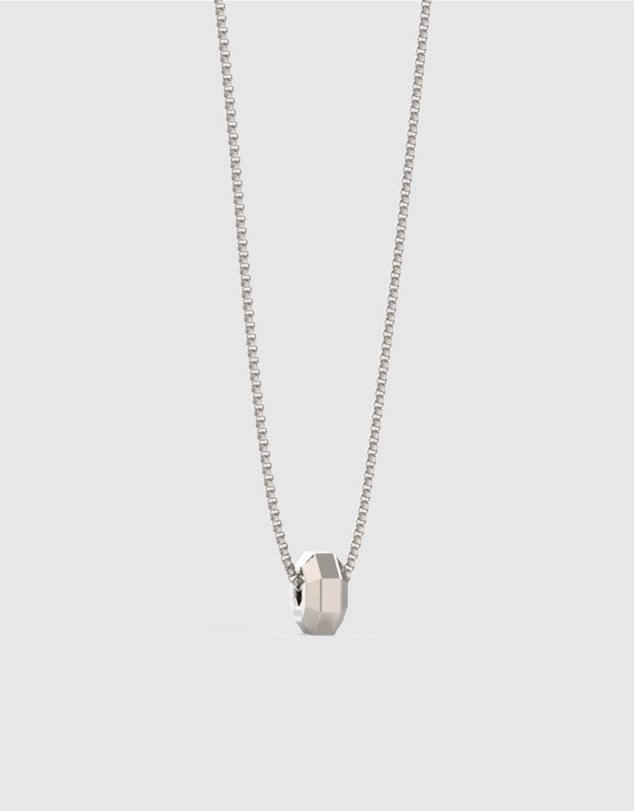 GUESS - Silver-Tone Hexagon Necklace