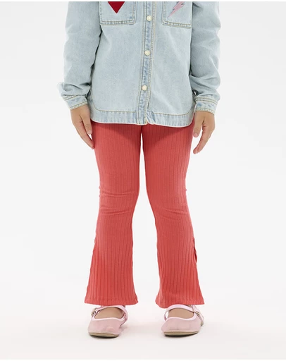 Rock Your Kid - Disco Flare Legging in Raspberry
