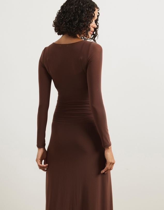 Atmos&Here - Dani Long Sleeve Mesh Midi Dress