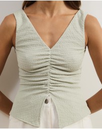 Atmos&Here - Alba Textured Ruched Top