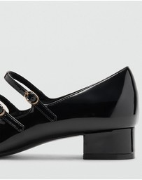 M.N.G - Patent Leather Buckled Heel