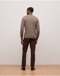 Trenery - Merino V Neck in Cocoa