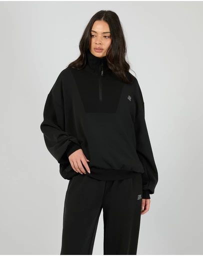 All About Eve - Luxe Active 1/4 Zip Black