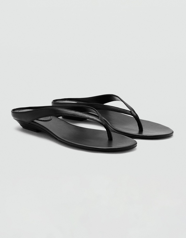 M.N.G - Wedge Leather Sandals