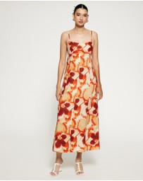 Lover - Tacita Linen Midi Dress