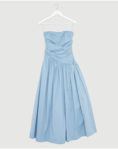 Revibe - Repaired AERE Kiera Strapless Midi Dress - AU 10