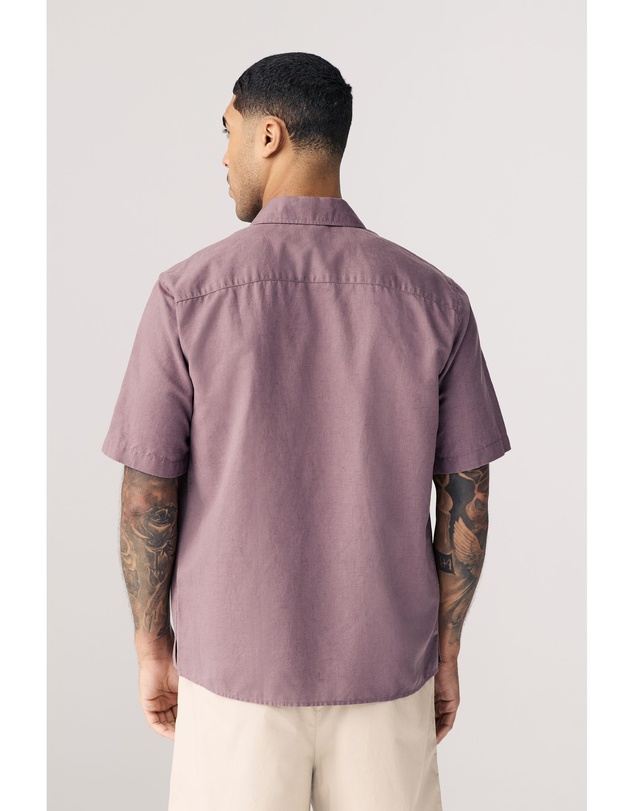 NEXT - Cotton Linen Blend Short Sleeve Shirt Standard Collar