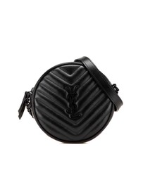 Pre-Loved by Azura Reborn - Pre-Loved Chevron Calfskin Round Vinyle Camera Bag