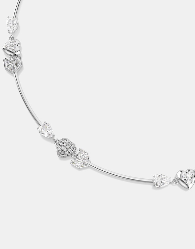 Swarovski - Idyllia Necklace, Heart With Arrow, White, Rhodium Plated