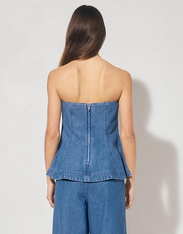MON RENN - Indigo Denim Top